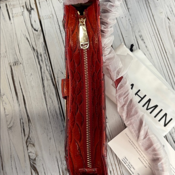 Brahmin Small Johanna Crossbody Purse . Heat Brasilia . Red Gold . NWT - Picture 10 of 11